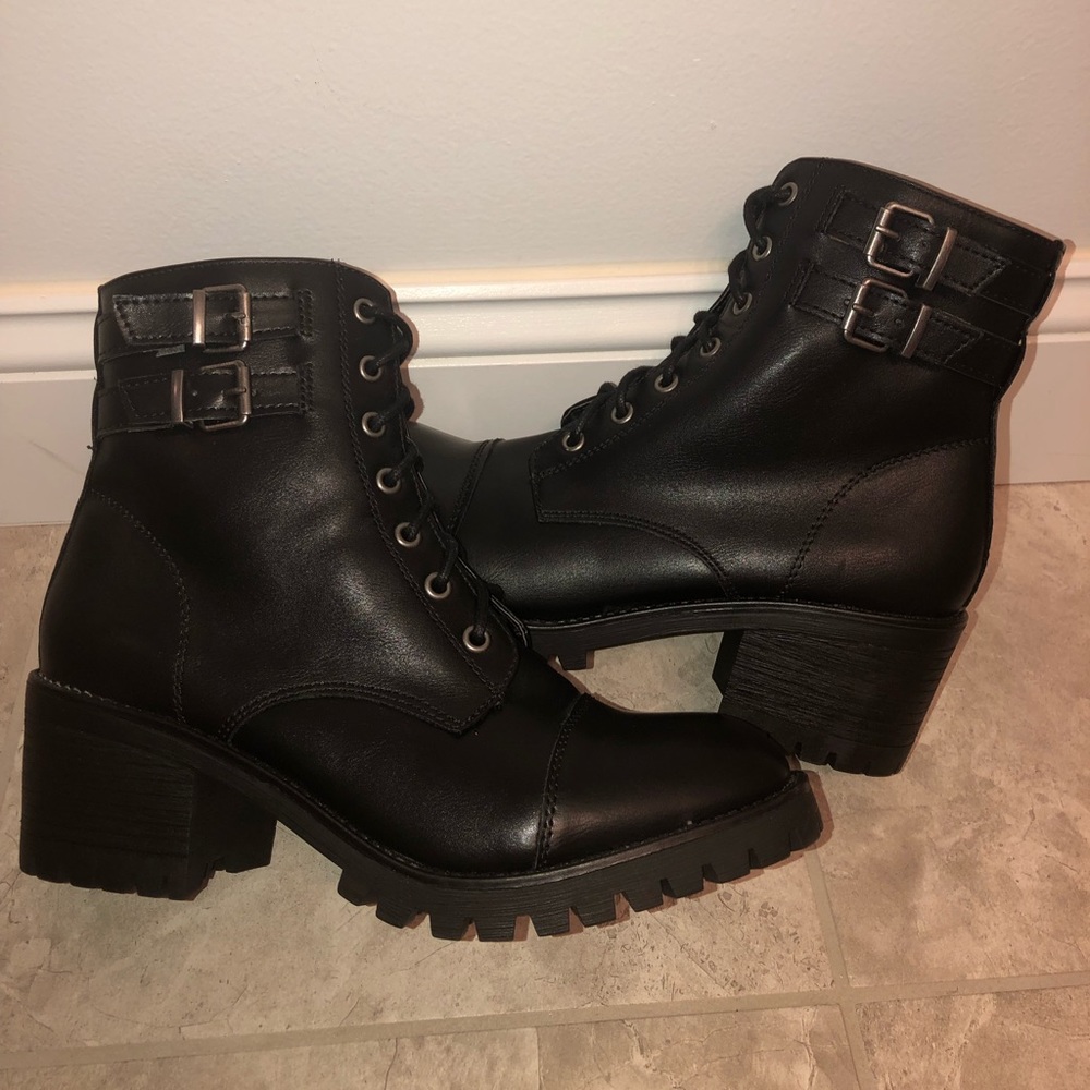 Black MaddenGirl leather boots!